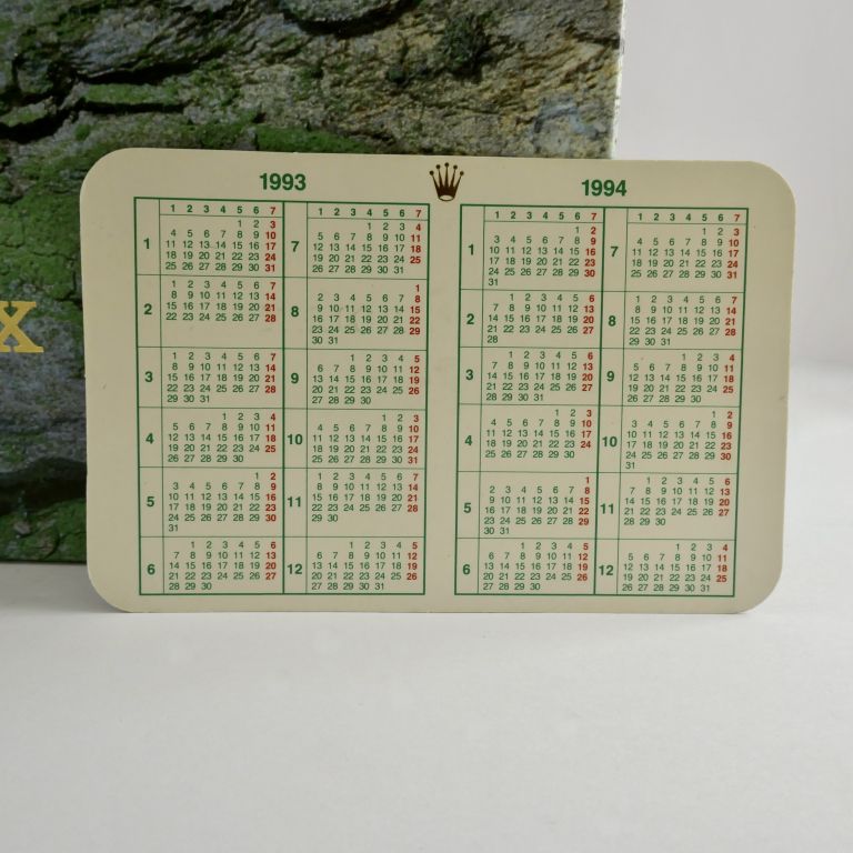 Calendario Rolex 1993 - 1994