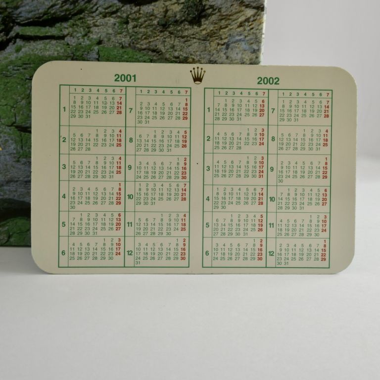 Rolex Calendar 2001 - 2002