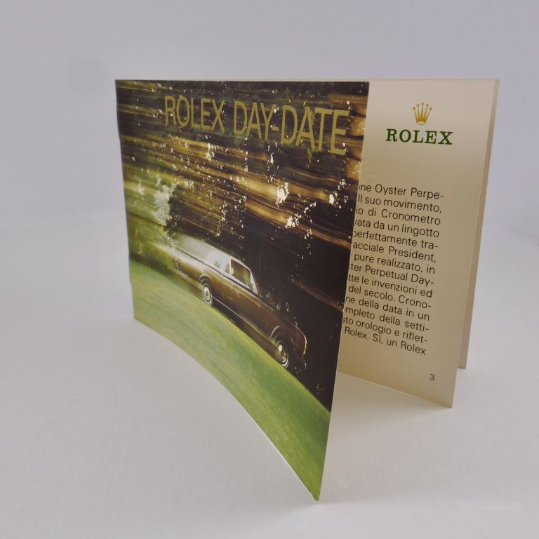 Rolex Day-Date Booklet Year 1989