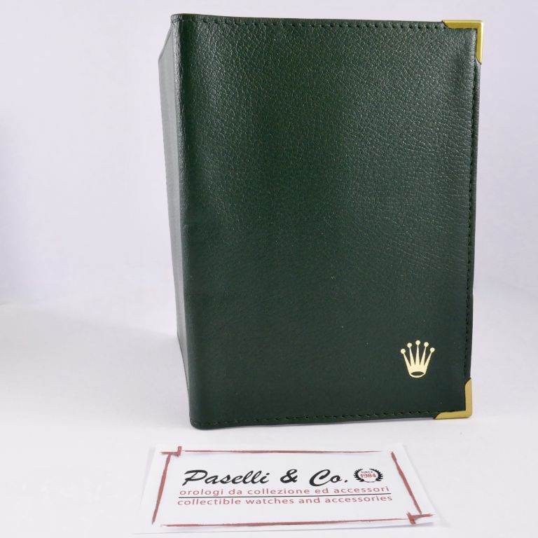 Original Rolex holder for guarantee in green leather n. 0068.08.34