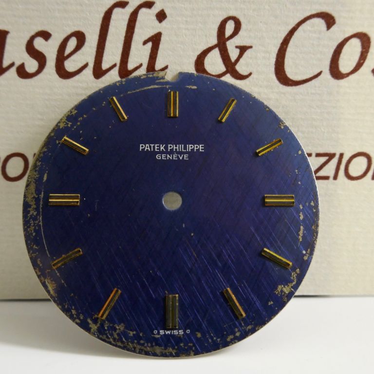 Patek Philippe dial 18kt Gold Years '80 blue colour